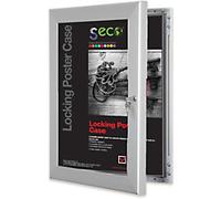 Stewart Superior Lockable Poster Case Wall Mounted Lockable 68 (W) x 93 (H) cm Silver