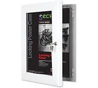 Stewart Superior Lockable Poster Case Wall Mounted Lockable 68 (W) x 93 (H) cm White
