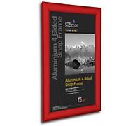 Stewart Superior A2 Aluminium 4 Sided 25mm Front Loading Picture/Poster Snap Frame - Red, REDA2