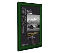 Stewart Superior A1 Aluminium 4 Sided 25mm Front Loading Picture/Poster Snap Frame - Green