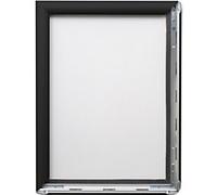 Stewart Superior A1 Aluminium 4 Sided 25mm Front Loading Picture/Poster Snap Frame - Black, BLACKA1