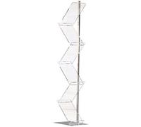 Stewart Superior Zig Zag Brochure Stand A4 Acrylic Silver