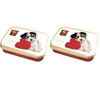 Stewart's - Puppy Love Tin Filled with Luxury Mints (40g) - Cool Refreshing Peppermint Flavour For Instant Breath Freshness, Pocket Sized Collectable Tins, Ideal for Gifting (Pack of 2)