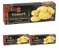 Stewart's - Traditional Shortbread Rounds (150g) - Traditionally Made Luxury Scottish Shortbread, Delicious Melt-In-Mouth Biscuits, Ideal Treat to Share, 40 Years Heritage (Pack of 3)