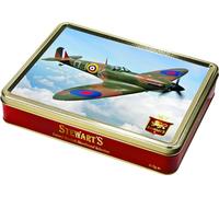 Stewart's - WWII Spitfire Shortbread Gifting Tin (400g) - Traditionally Made Luxury Scottish Shortbread, Delicious Melt-In-Mouth Biscuits, Ideal Collectable Treat to Share, 40 Years Heritage