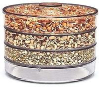 Stewit Sprout Maker with 4 Compartments for Multi Purpose Use - Plastic Grocery Container Sprouted Grains Seeds Dal Channa Chole Ragi Organic Sprouting Jar (500ml,4-Layer)