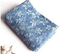 Stewlt Double Sided Pattern Cute Stretchy Denim Fabric Cotton Jacquard Floral Sewing Fabric for DIY Crafts Jeans Dress T-shirt Shirt Patchwork Clothes Garment Garment Garment Garment Garment Garment