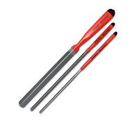 StewMac 3-Corner Fret Dressing Files, Set of 3 Sizes