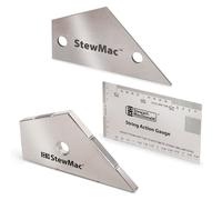 StewMac Precision Fret Guitar Tool Trio, Metric - String Action Gauge, Fret Rocker, Fret Kisser for Guitar Setup & Repair