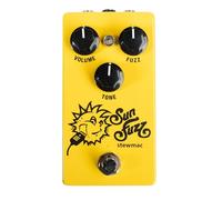 StewMac Sun Fuzz Pedal - Classic 60s-Inspired Fuzz with True Bypass, Silicon BC108 Transistor, Volume, Fuzz & Tone Controls - Bias and Clean Trim Pots