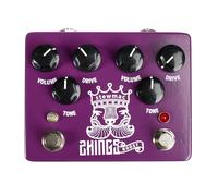 StewMac Two Kings Boost Dual Overdrive Pedal - Independent Channels with Clean Boost and Overdrive, DIP Switch Modes, True Bypass