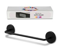 STEYDA Black Steel Dish Cloth Rail for Kitchen, Towel Holder for All Types of Sinks and Flat Smooth Surfaces