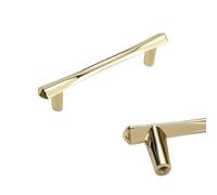 Steytemd 2 Pack Kitchen Cabinet Handles Gold, Solid Zinc Alloy | Anodized Surface, T-Shape Cupboard Handles Modern-96mm/3.8in