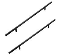 Steytemd Cabinet Handle Black, 2 Pack T-Shape Handle for Furniture Door Modern, Solid Aluminum Alloy | Anodized Surface, Cupboard Handles-320mm/12.5in