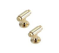 Steytemd Cabinet Handle Gold, 2 Pack T-Shape Handle for Furniture Door Modern, Solid Aluminum Alloy | Anodized Surface, Cupboard Handles-Single Hole