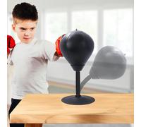 STFALI Punching Ball, Punch Ball Table with Feathers, Suction Cup for Stress Relief for Boss, Colleagues, Friends, 18 x 17.5 x 37 cm (without pattern)