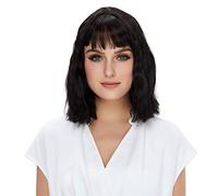 STfantasy black wig for women Curly Bob Wig Short Wavy Shoulder Length Synthetic Hair for Lady Girl Costume Cosplay Daily anime wig