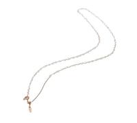Stfery 9 Karat Rose Gold Chain Necklace for Women, 2MM Linked Hearts Collier Necklace Real Gold 9K