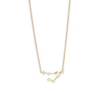Stfery 925 Sterling Silver Pisces Necklace Bezel-Set Cubic Zirconia Women, Fashion Gold Plated Zodiac Signs Pendant Necklace Jewelry Accessories