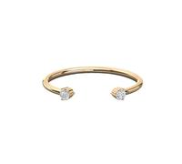 Stfery 9K/14K/18K Gold Duo Diamond Open Ring for Women