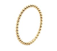 Stfery 9K Yellow Gold Promise Ring for Women, Bead Stacking Ring Real Gold Size H 1/2