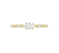 Stfery 9K Yellow Gold Promise Ring for Women, Marquise Moissanite Stacking Ring Real Gold Size H 1/2