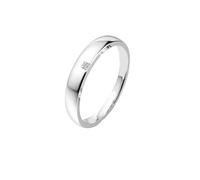 Stfery Gold Diamond Couple Wedding Rings 9K, Classic Polished Solitaire Men's Ring White Gold Anniversary Ring for Him and Her with Natural Diamond Au375 Size X 1/2