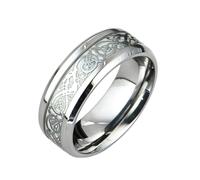 Stfery Men's Celtic Dragon Stainless Steel Ring Size V 1/2