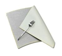 Stfery Set of 4 Sector Reversible Placemats Light Grey-Beige Wipeable, PVC Leather Place Mat Quilted Double Sided Biclolor Modern, Kitchen Table Mats Decorative 50x37x30cm
