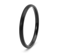 Stfery Stainless Steel Black Brushed Curved Band Ring for Men Size T 1/2