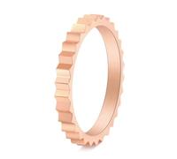 Stfery Stainless Steel Thin Gear Band Ring for Women