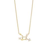 Stfery Sterling Silver Virgo Necklace Bezel-Set Cubic Zirconia, Fashion Gold Plated Zodiac Signs Pendant Necklace Jewelry Accessories