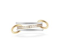 Stfery Women 3 Pieces Stainless Steel Ring Silver Gold Pave Zircon Stackable Multi-Ring for Her Size L 1/2