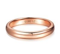 Stfery Women Wedding Band Rose Gold 18K Simple Engagement Rings Size X 1/2