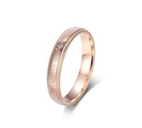 Stfery Womens Stainless Steel His Queen Crown Ring Rose Gold Pink Cubic Zirconia Ring 4mm for Couple Size H 1/2