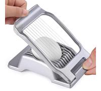 STFMHEZ Egg Slicer for Hard Boiled Eggs, Heavy Duty Aluminum Egg Cutter Slicer for Egg Strawberry Mushroom Soft Fruit, Manual Egg Cutter Cutting Wire Made of Stainless Steel for Kitchen