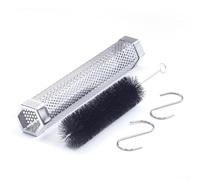 StFor ainless Steel Wood Chip Smoke Tube 12in for BBQ with Encrypted VentilFor ation For and Six Sided ShFor ape for Use on For Pellet, GFor as, For and ChFor arcoFor al Grills (smoked tube)