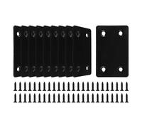 STFRBTH 10PCS 2.4 x 1.5 inch Flat Straight Brace Brackets, Mending Plates for Furniture Shelf Support Corner Joint Repair