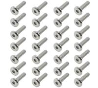 STFRBTH 30PCS M4x20mm Flat Head Socket Cap Screws, 304 Stainless Steel Hex Socket Countersunk Bolts for Machine Projects