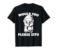 STFU Flamingo Pink Tropical Bird - Would You Please Shut Up T-Shirt