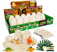 STFZAE Dinosaur Eggs Excavation Set, Dino Eggs for Digging, Fossils Excavation Set, Dinosaur Figures Digging Kit, Pack of 12