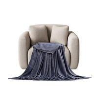 STGAO Throw Blanket 60 x 160 cm Thick Cotton Large Size Throw Over Sofa Versatile Blanket for Bedroom, Couch, Travel, Kids, Camping, Dark Grey