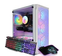 STGAubron Gaming Desktop PC, Radeon RX 5600 XT 6G GDDR6, Intel Core i5 3.2G up to 3.6G, 16G RAM, 512G SSD, 600M WiFi, BT 5.0, RGB Fan x 6, Windows 11 Home, White