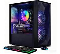 STGAubron Gaming PC Computer Desktop, Intel Core i5 up to 3.6G, Radeon RX 550, 16G RAM, 512G SSD, WiFi 6, BT 5.0, RGB Fan x2, Windows 11 Home