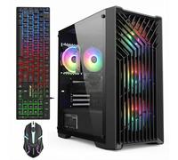 STGAubron Gaming PC Desktop Computer, Intel Core i7 up to 3.9G, GeForce RTX 2060 6G, 32GB RAM, 512GB SSD, WiFi 6, BT 5.0, RGB Fan x 4, Windows 11 Home