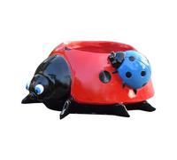 Stgbcst Cute Fun Ladybird Flower Pot, Resin Succulent Animal Planter, Beetle Planter, 15 x 10 x 5 cm, Garden Lawn Home Decoration Flower Pot Gifts (Red)