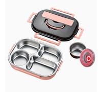 Stgbcst Insulated Stainless Steel Lunch Box Rectangular Large Capacity Lunch Box 1500/2000ml Split Lunch Box Suitable for Travel at School in the Office (Style 5)