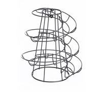 Stgbcst Spiral Egg Stand, Egg Storage Rack, 24 x 20 x 20 cm, Black, Iron, Compact, Rotating, Large Capacity, 30-36 Eggs, Stainless Steel Spiral Design