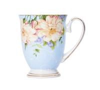 Stgbcst Tea / Coffee Mug Floral Premium Porcelain Coffee Cup Gift Ceramic Mug 300 ml Drinking Cup with Handle ful Mug Cup for Tea or Coffee (Style 5)