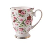 Stgbcst Tea / Coffee Mug Floral Premium Porcelain Coffee Cup Gift Ceramic Mug 300 ml Drinking Cup with Handle ful Mug Cup for Tea or Coffee (Style 6)